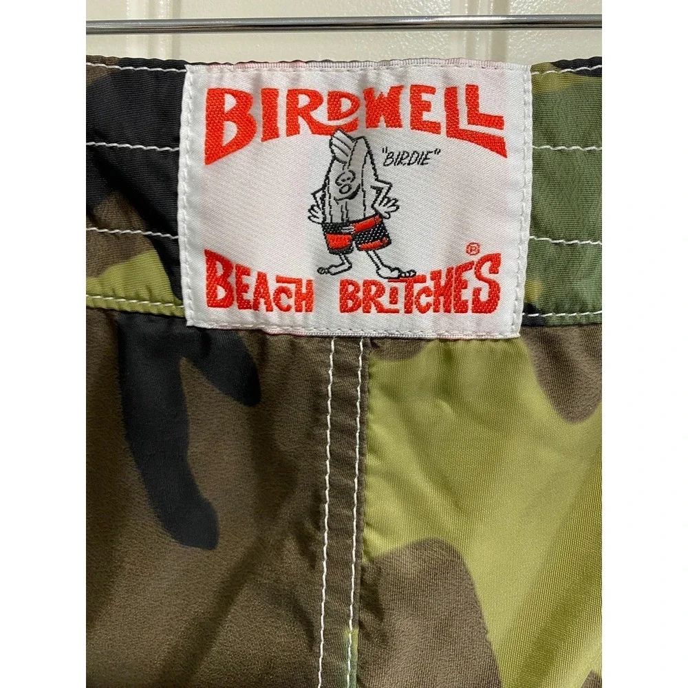 Birdwell Beach Britches Mens 38 Camo Made In USA Board Shorts Swim Trunks